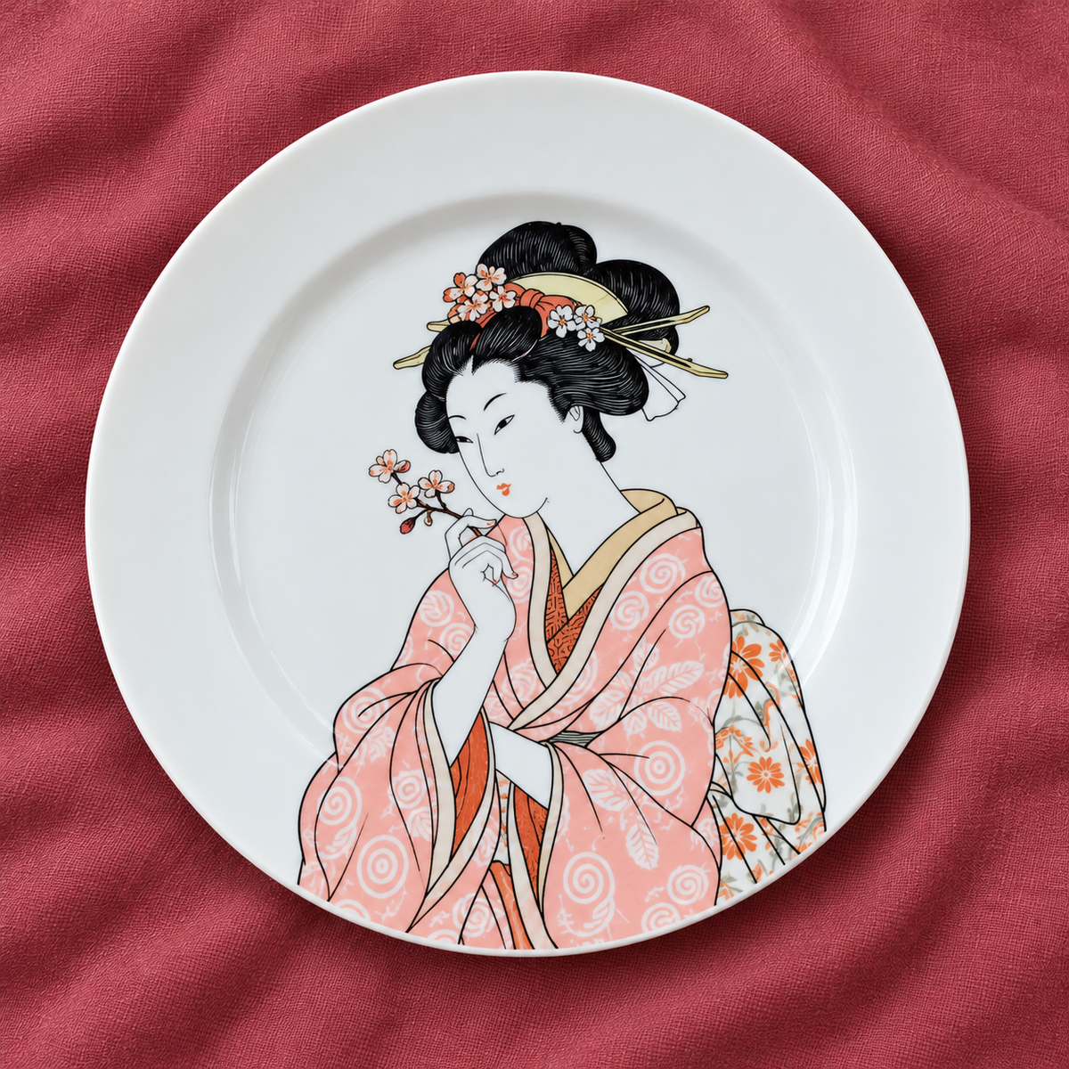 Lot of 4 Geisha Girl Dessert Dishes