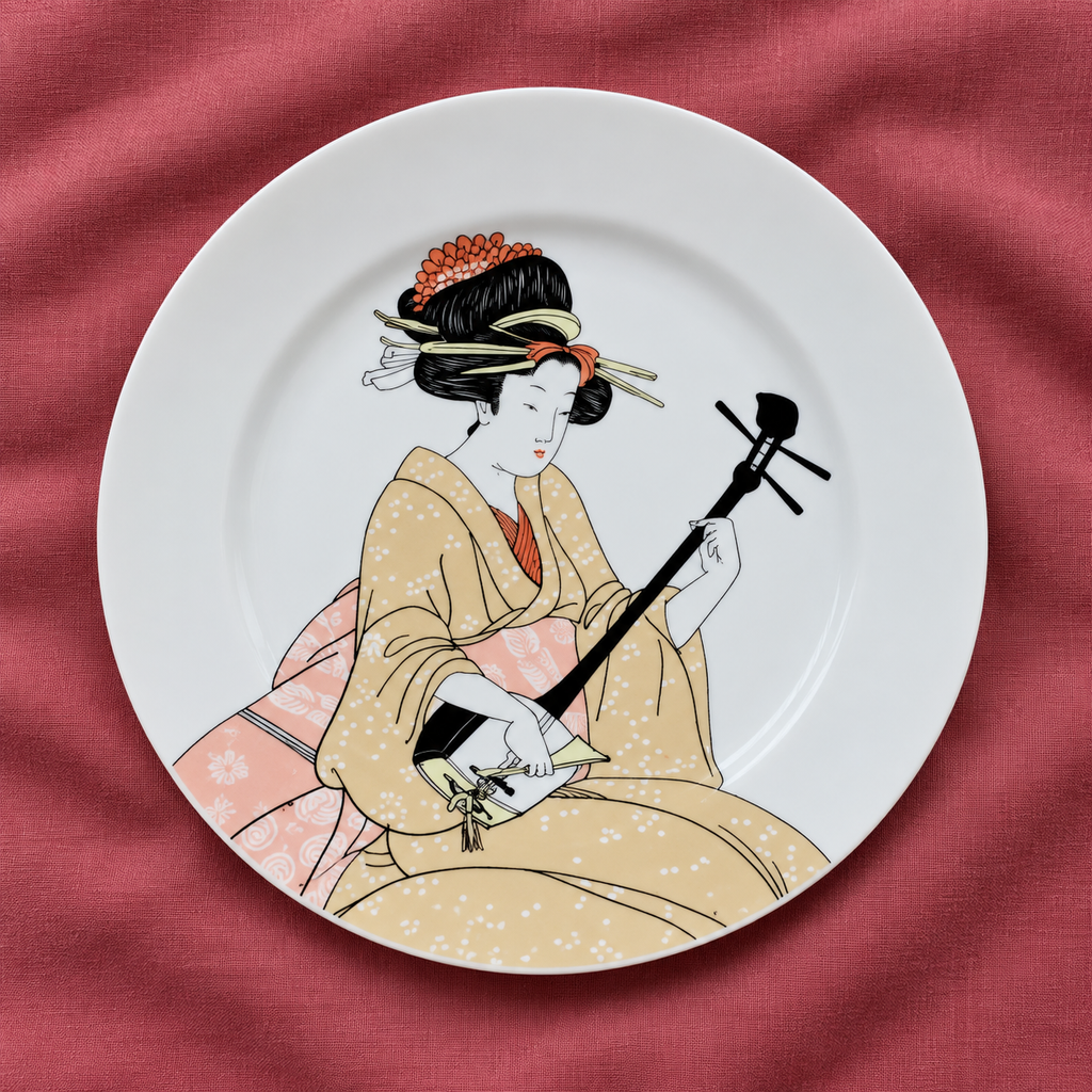 Lot of 4 Geisha Girl Dessert Dishes